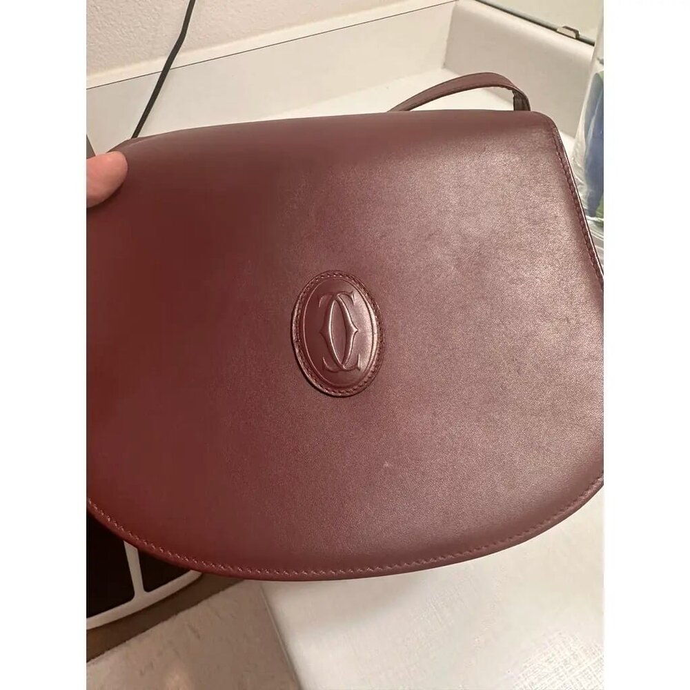 CARTIER LEATHER CROSSBODY BAG